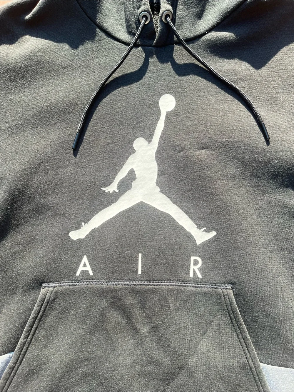 Nike Air Jordan Black & Gray Pullover Hoodie | Men’s Large